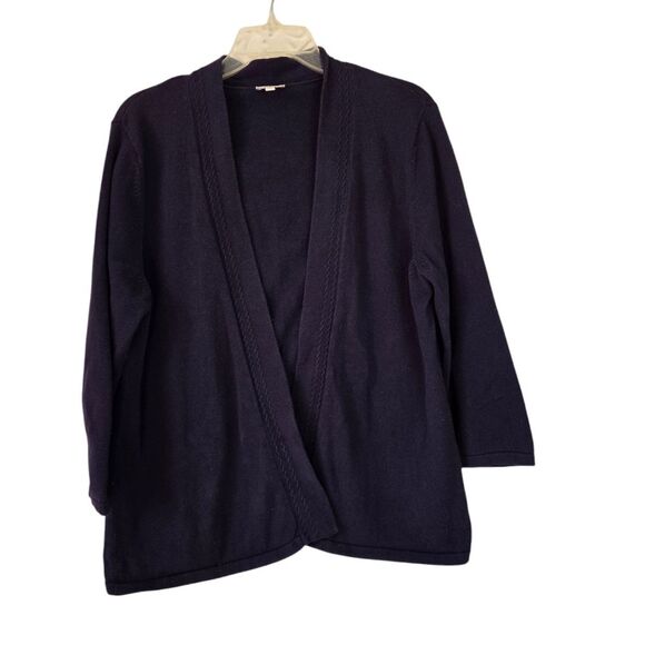 Talbots Women's Size XL 2 Set of Cardigan Open Sweaters Preppy Nautical - Picture 2 of 16